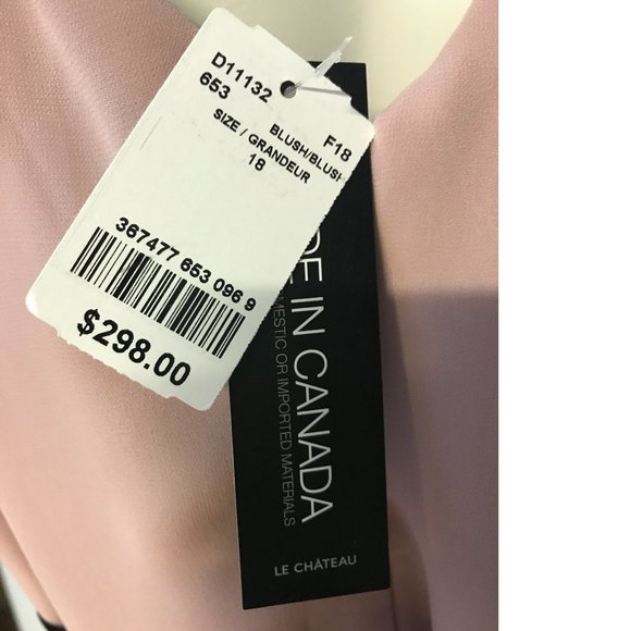 Le Chateau PLUS SIZE Dusty Rose Blush Pink Wedding Asymmetrical Summer Dress NWT - Picture 11 of 11